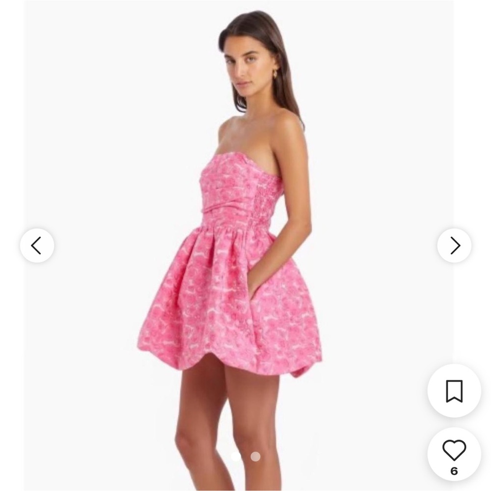 Amanda Uprichard Pink Strapless Mini Dress